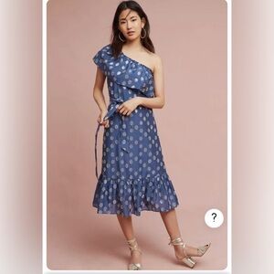 Shoshanna - NWT One Shoulder Midi Dress - Size 12